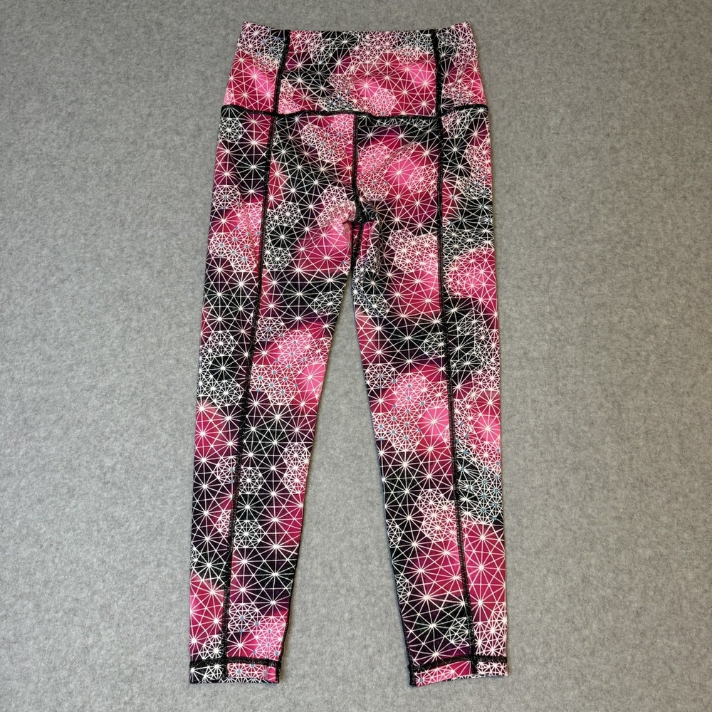 Victorias Secret Sport Knockout Leggings SIZE S Pink Black Sacred Geo Star Print - Picture 3 of 9